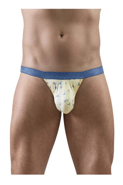 ErgoWear Men's Underwear EW1768 SLK SE G-String Color Vanilla-Birds thumbnail 2