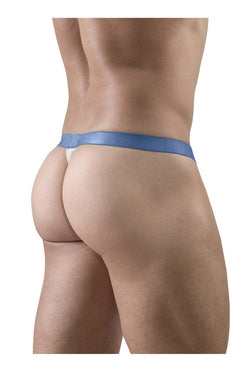 ErgoWear Men's Underwear EW1768 SLK SE G-String Color Vanilla-Birds thumbnail 3