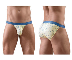 ErgoWear Men's Underwear EW1769 SLK SE Bikini Color Vanilla-Birds thumbnail 1
