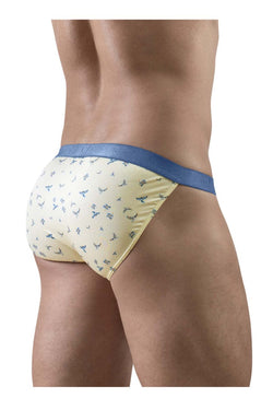 ErgoWear Men's Underwear EW1769 SLK SE Bikini Color Vanilla-Birds thumbnail 3