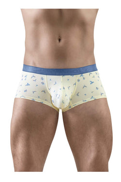 ErgoWear Men's Underwear EW1770 SLK SE Trunks Color Vanilla-Birds thumbnail 2