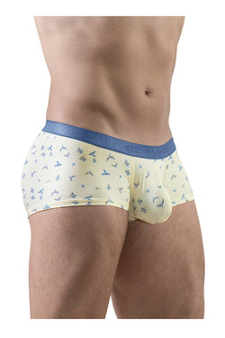 ErgoWear Men's Underwear EW1770 SLK SE Trunks Color Vanilla-Birds thumbnail 4
