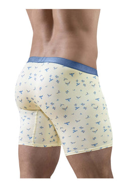 ErgoWear Men's Underwear EW1771 SLK SE Boxer Briefs Color Vanilla-Birds thumbnail 3