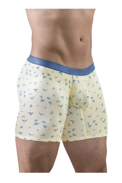 ErgoWear Men's Underwear EW1771 SLK SE Boxer Briefs Color Vanilla-Birds thumbnail 4