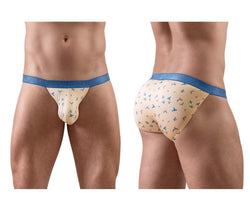 ErgoWear Men's Underwear EW1773 SLK SE Bikini Color Peach-Birds thumbnail 1
