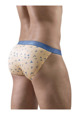 ErgoWear Men's Underwear EW1773 SLK SE Bikini Color Peach-Birds thumbnail 3