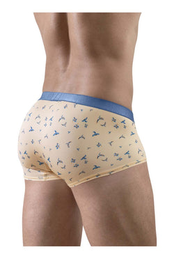 ErgoWear Men's Underwear EW1774 SLK SE Trunks Color Peach-Birds thumbnail 3