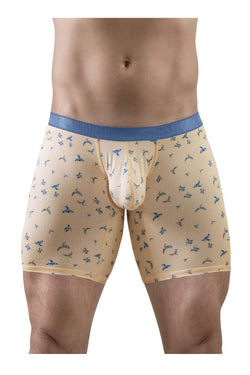 ErgoWear Men's Underwear EW1775 SLK SE Boxer Briefs Color Peach-Birds thumbnail 2