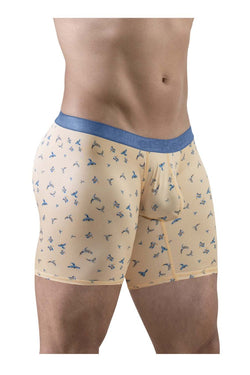 ErgoWear Men's Underwear EW1775 SLK SE Boxer Briefs Color Peach-Birds thumbnail 4