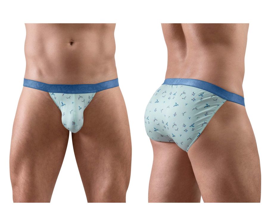 ErgoWear Men's Underwear EW1777 SLK SE Bikini Color Frost-Birds