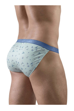 ErgoWear Men's Underwear EW1777 SLK SE Bikini Color Frost-Birds thumbnail 3