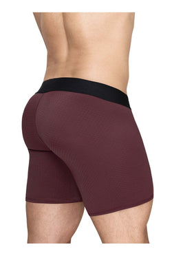 ErgoWear Men's Underwear EW1796 MAX FLOW Boxer Briefs Color Burgundy thumbnail 3
