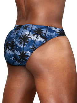 ErgoWear Men's active and swimwear EW1824 FEEL SW Swim Bikini Color Dark Blue-Palms thumbnail 3