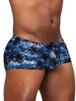ErgoWear Men's active and swimwear EW1825 FEEL SW Swim Trunks Color Dark Blue-Palms thumbnail 4