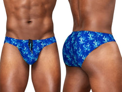 ErgoWear Men's active and swimwear EW1826 FEEL SW Swim Bikini Color Royal Blue-Palms thumbnail 1