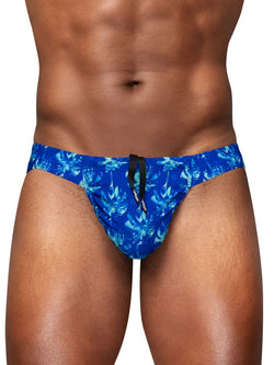 ErgoWear Men's active and swimwear EW1826 FEEL SW Swim Bikini Color Royal Blue-Palms thumbnail 2