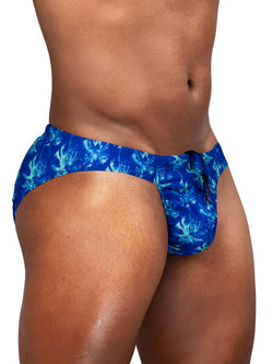 ErgoWear Men's active and swimwear EW1826 FEEL SW Swim Bikini Color Royal Blue-Palms thumbnail 4