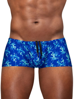 ErgoWear Men's active and swimwear EW1827 FEEL SW Swim Trunks Color Royal Blue-Palms thumbnail 2