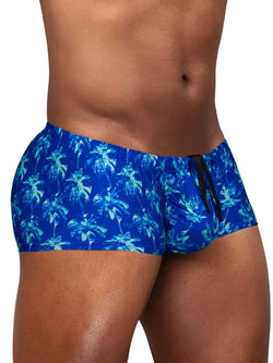 ErgoWear Men's active and swimwear EW1827 FEEL SW Swim Trunks Color Royal Blue-Palms thumbnail 4