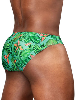 ErgoWear Men's active and swimwear EW1828 FEEL SW Swim Bikini Color Aqua-Leaves thumbnail 3