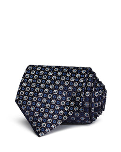 Ermenegildo Zegna Framed Dot Classic Tie Navy thumbnail 1