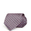Ermenegildo Zegna Geometric Floral Check Silk Classic Tie Pink Fan