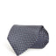 Ermenegildo Zegna Neat Floral Grid Silk Classic Tie Blue Fan