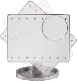 Estelle Makeup Mirror - 16 Bright LEDs (Metallic Gray) thumbnail 3