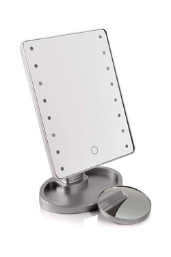 Estelle Makeup Mirror - 16 Bright LEDs (Metallic Gray) thumbnail 1