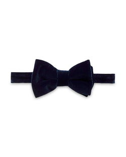 Eton Velvet Silk Bow Tie Blue thumbnail 1