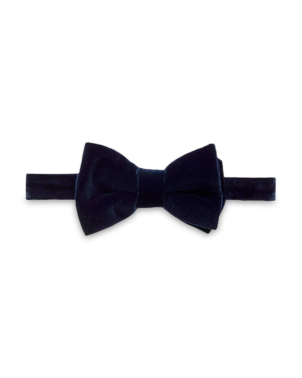 Eton Velvet Silk Bow Tie Blue