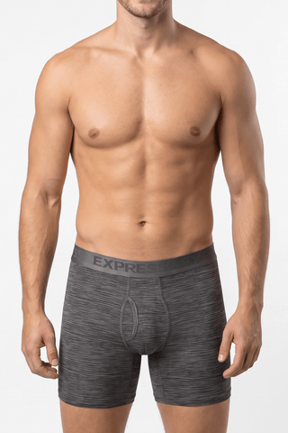 Express Gray Heathered Boxer Briefs - EXP-RDRY