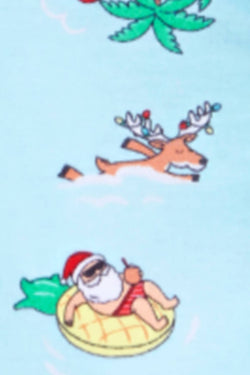 Family PJs BABY Tropical Santa Footed Pajamas thumbnail 2