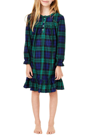 Family PJs KIDS Black Watch Plaid Nightgown
