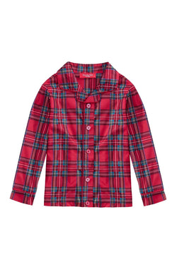 Family PJs KIDS Brinkley Plaid Button Down Pajama Top thumbnail 1