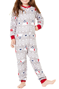 Family PJs KIDS Polar Bear Pajama Onesie thumbnail 1