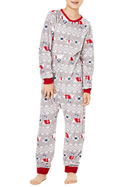 Family PJs KIDS Polar Bear Pajama Onesie thumbnail 4