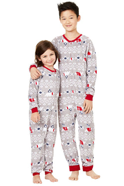 Family PJs KIDS Polar Bear Pajama Onesie thumbnail 2