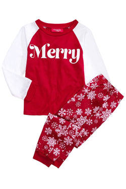 Family PJs KIDS Red Merry Pajama Set thumbnail 1