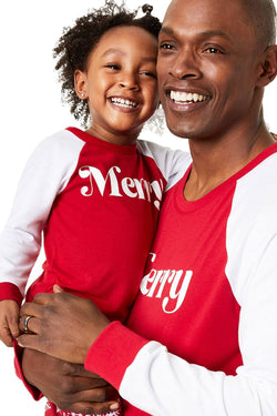 Family PJs KIDS Red Merry Pajama Set thumbnail 3