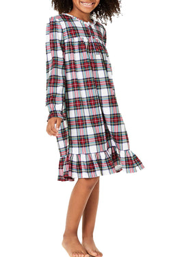 Family PJs KIDS Stewart Plaid Nightgown thumbnail 1