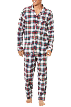 Family PJs Men Holiday Pajama Set in Stewart Plaid thumbnail 1