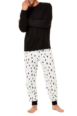 Family PJs Men Holiday Pajama Set in Tree Print thumbnail 1