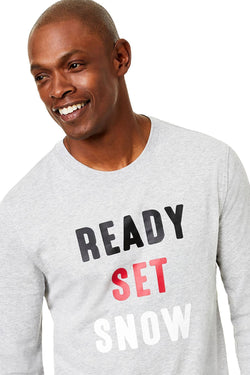 Family PJs Men Ready Set Snow Pajama Set thumbnail 3