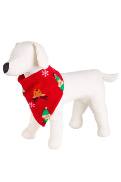 Family PJs PET Red Elf-Printed Fleece Bandana thumbnail 3