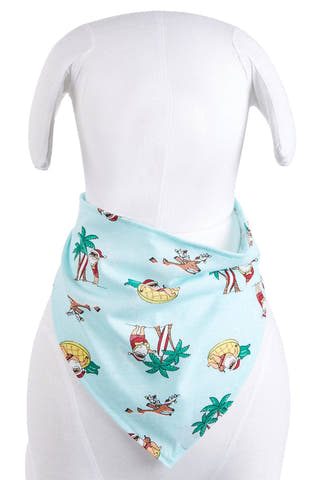 Family PJs PET Tropical Santa Bandana