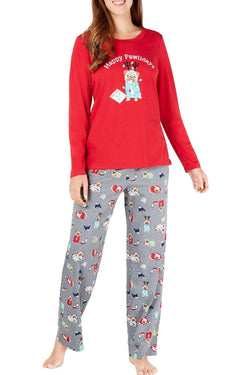 Family PJs Women's Holiday Pajama Set in Happy Pawlidays thumbnail 1