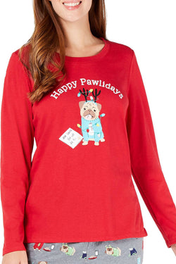 Family PJs Women's Holiday Pajama Set in Happy Pawlidays thumbnail 2