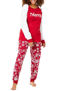 Family PJs Women's Holiday Pajama Set in Merry Snowflake thumbnail 1