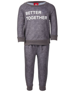 Family Pajamas Matching Baby Boys & Girls 2-pc. Better Together Family Pajama Set Charcoal Hthr thumbnail 1